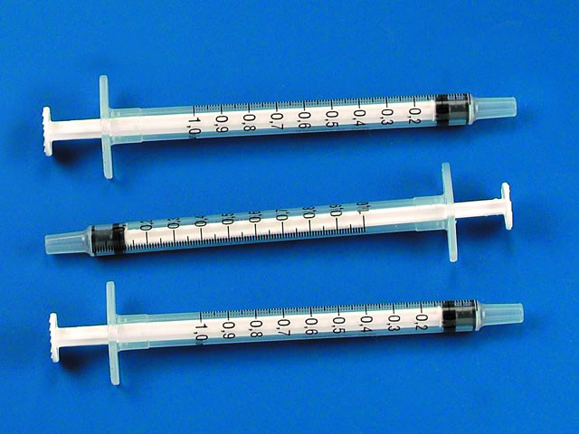 3 x 1 ml syringes 3 x 1 ml syringes